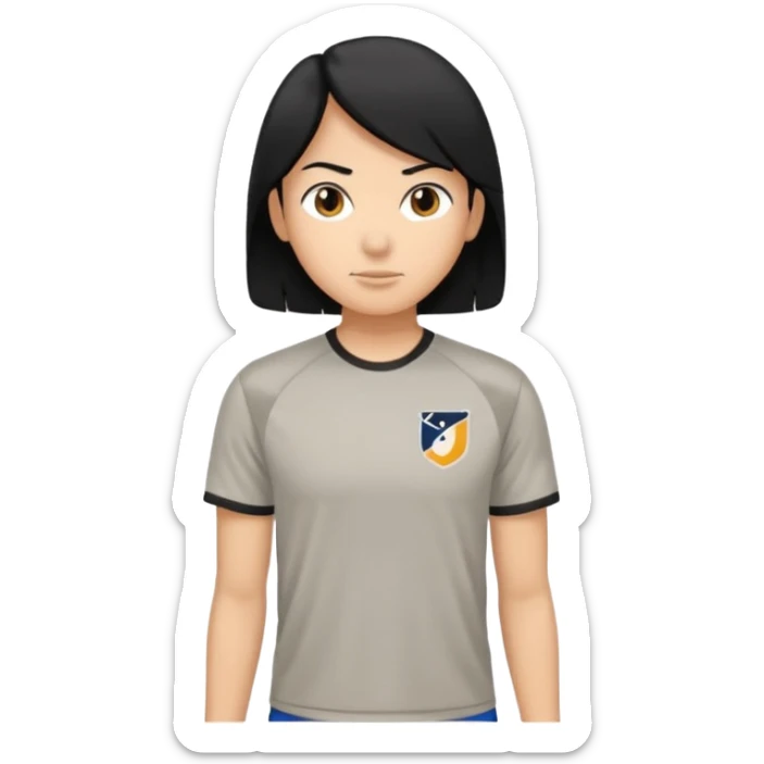 mach mir einen aus dem gym mit schwarzen haaren und sport tshirt sticker