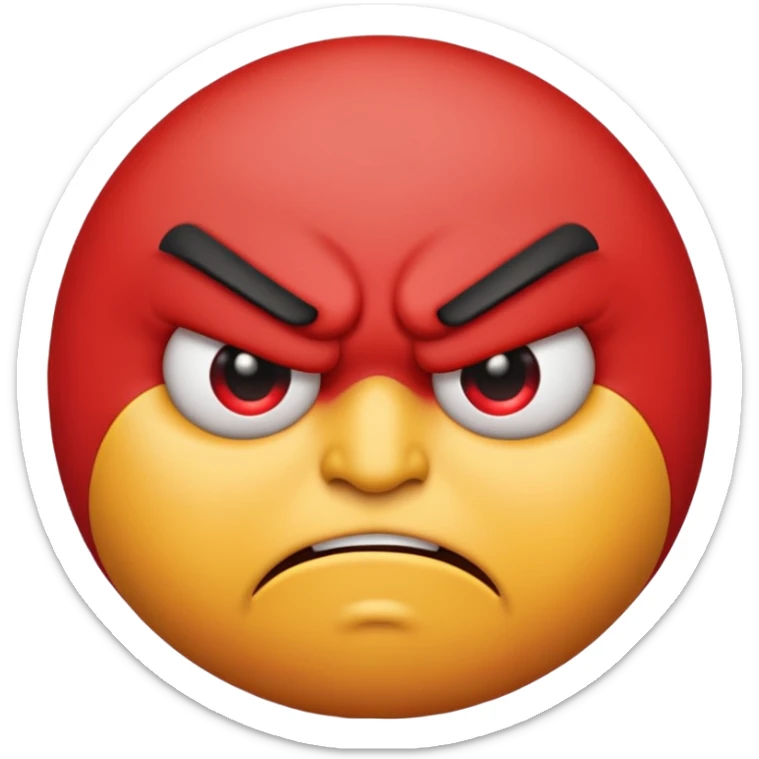 an angry emoji sticker