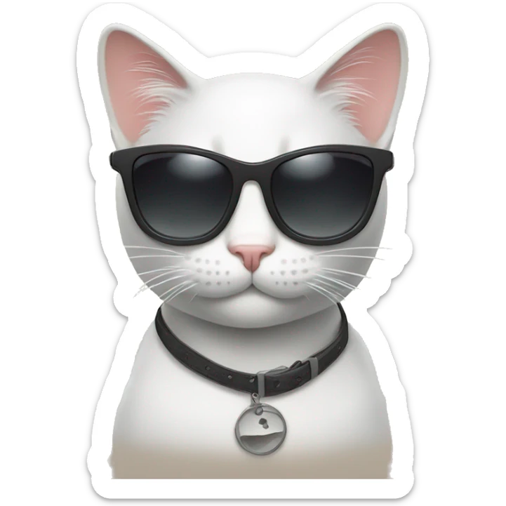 Cat with sunglasses sticker