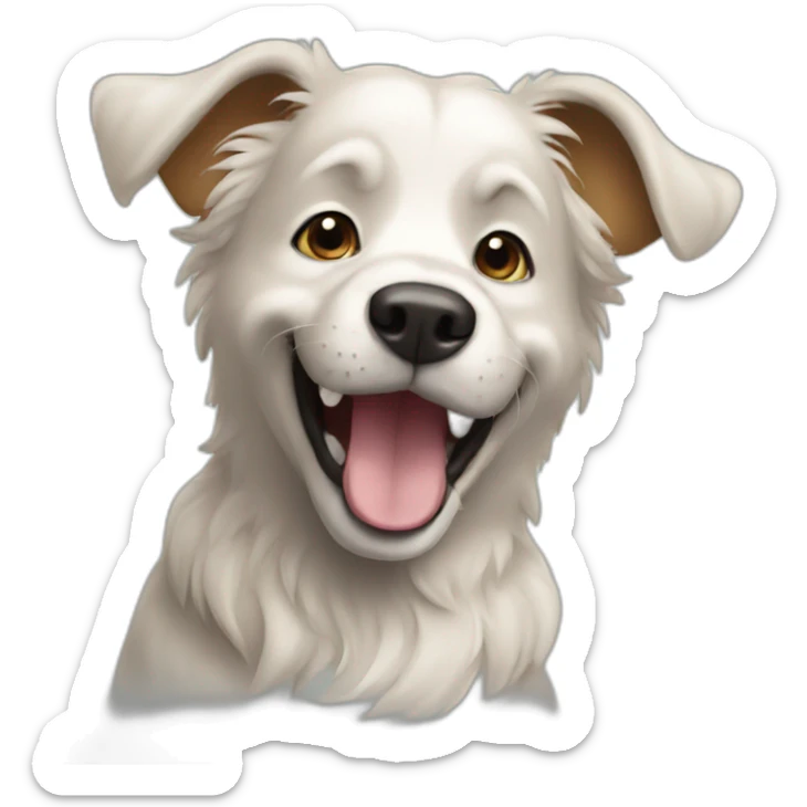 Dog happy sticker