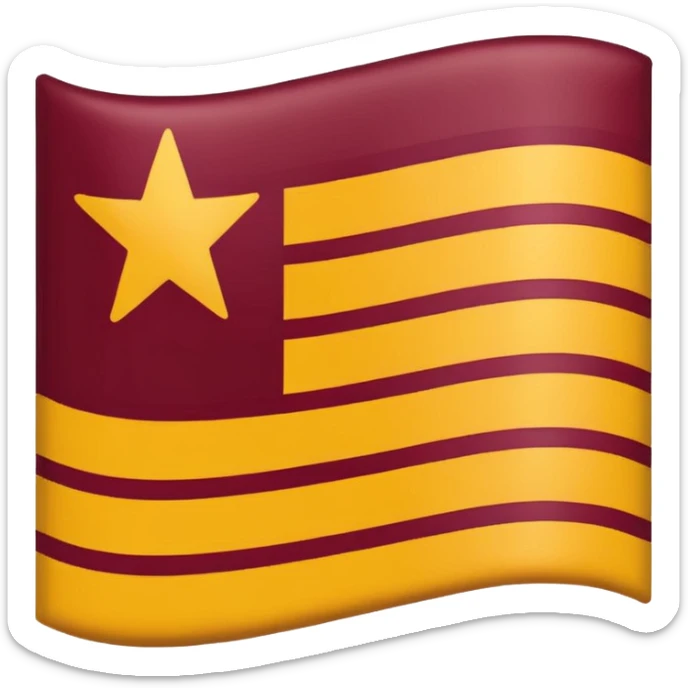 I want a flag like france but colors are maroon ,gold,maroon sticker