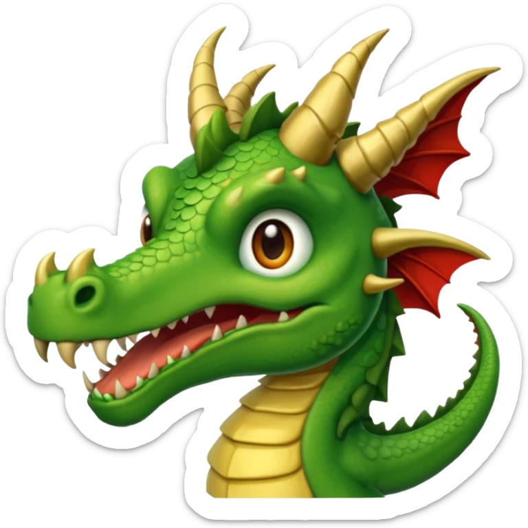 ein Drache mit einem Zauberstab in der Hand  und einem Hud  auf dem kopf und ein schnurbard auf dem gesicht sticker