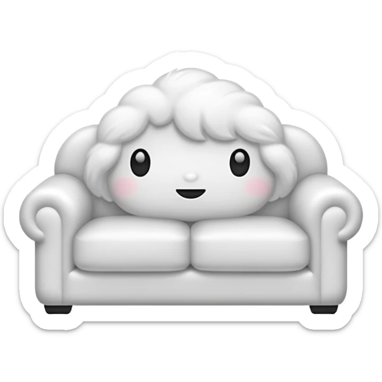 White couch sticker