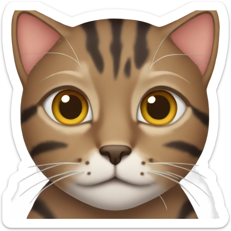 brown tabby cat sticker