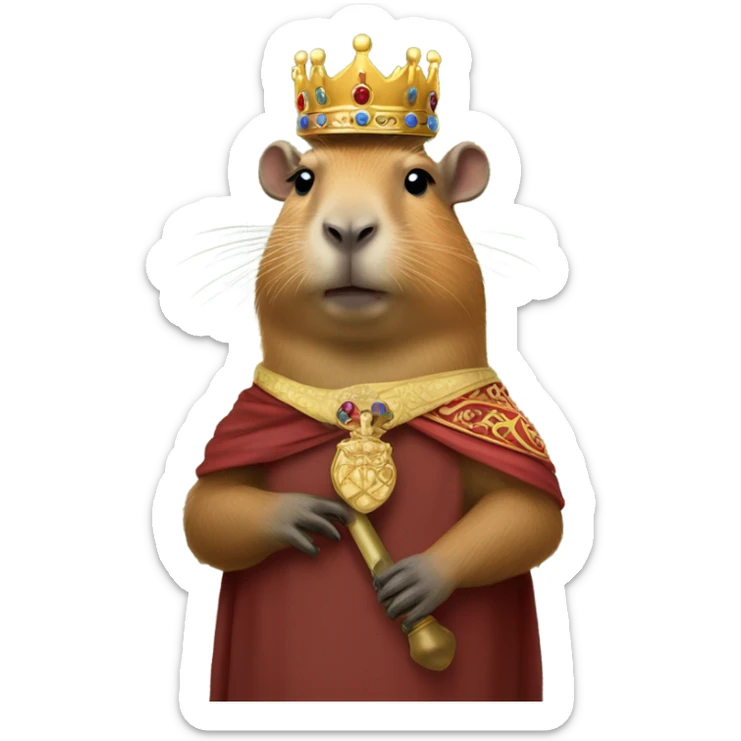 capybara king sticker