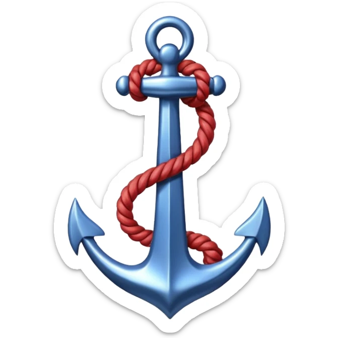 Je veux un emoji encre dans ce style là : ⚓ je veux qu’il représente sentimental par un noeud : 🪢 sticker