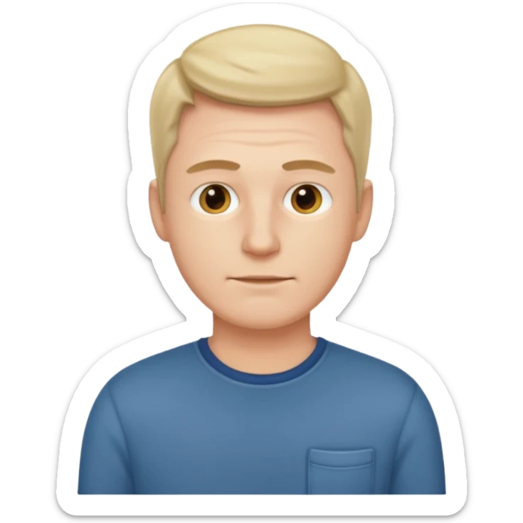 customer. 1 person only white male with shoulder normal person cloths. adult sticker