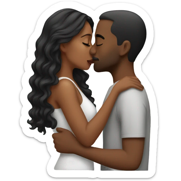 Couple kissing sticker