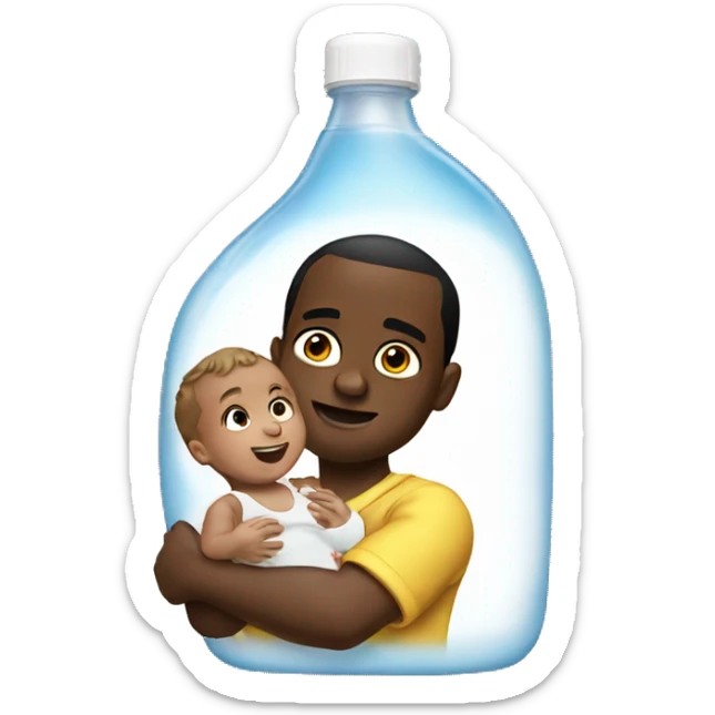 Diddy holding baby oil sticker
