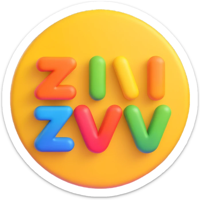 colorful 3D circular emoji with the word 'szívtipró' in the center in a modern font sticker
