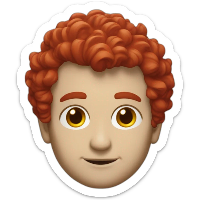 Rampa avec des cheveux rouges de la série Good Omens sticker
