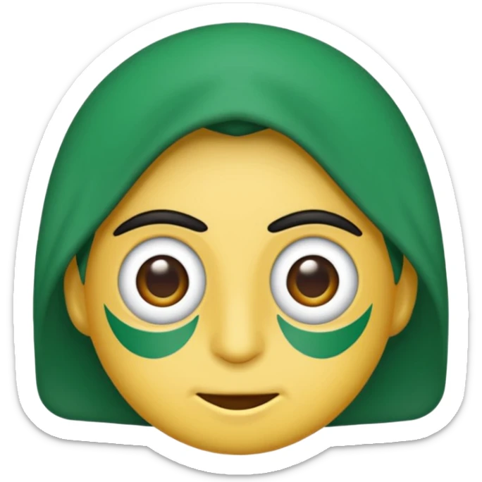 Bursaspor timsağlı bir dikkat çekici emoji beyaz yeşil sticker