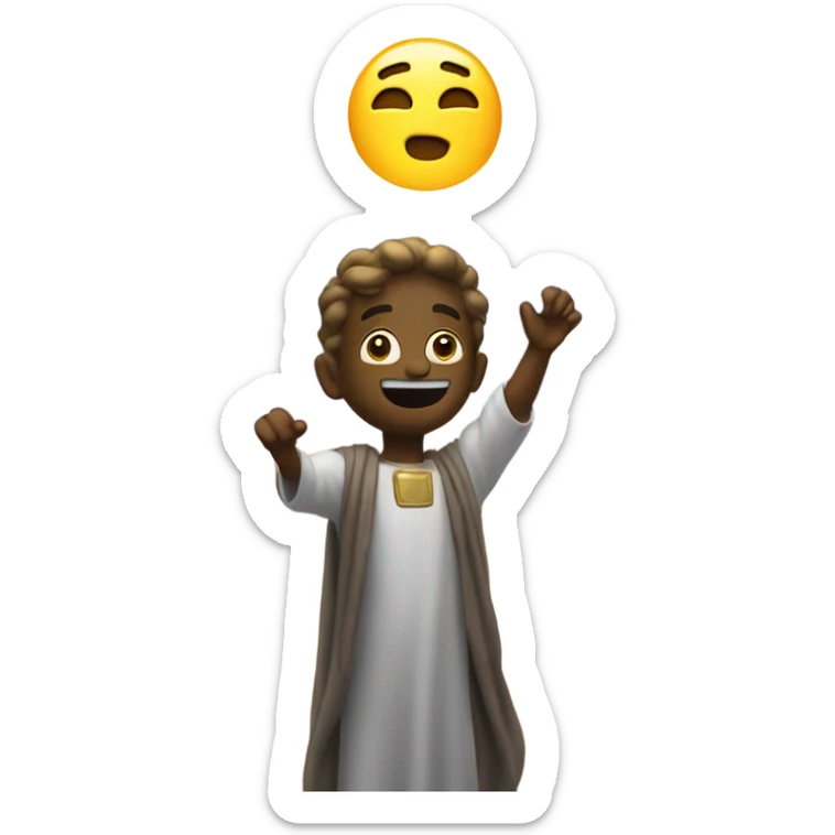 God holding a sign in the sky that says “don’t crash out” sticker