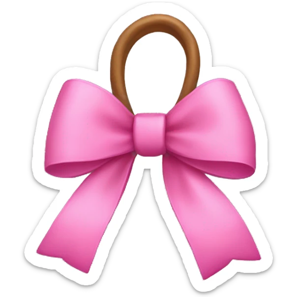 Pink bow sticker
