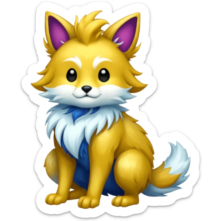 Shiny Night-Colored Furry Fionbri-creature by Falvie (full body) sticker