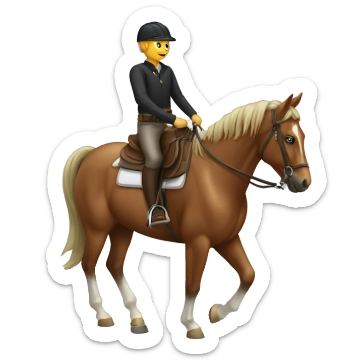  horse riding horse sticker