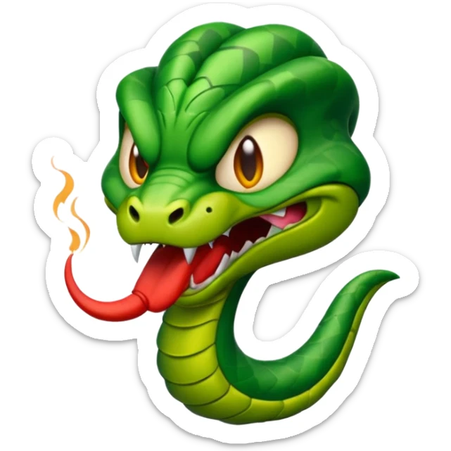 my nickname on the discord server is Little VIper, i want a animated emoji with the text "'Lil Viper Mad" with an angery little viper spitting sticker