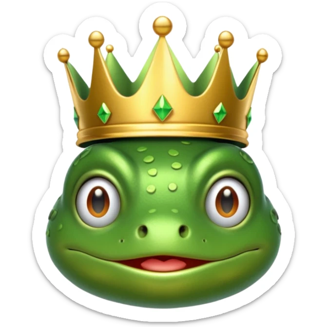 tạo cho tôi emoji tạo hình của công chúa trong hoàng tử ếch sticker