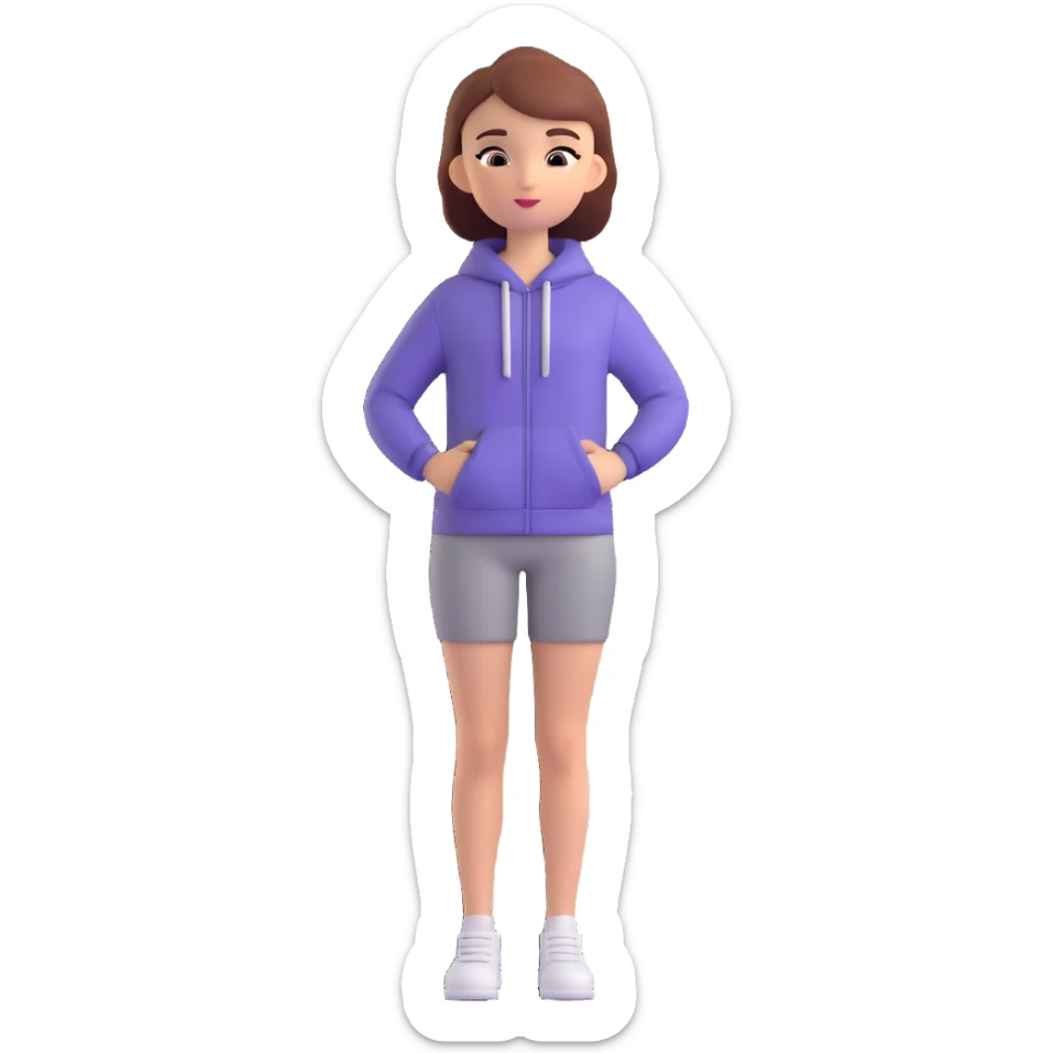 sexy girl, 3D style, confident pose, modern fashion, vibrant colors sticker