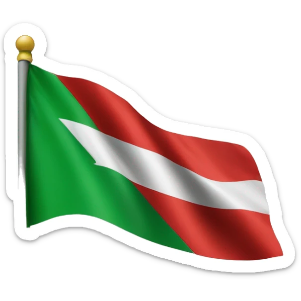 Generate an emoji of the exact same syrian flag but make the stars red and the red stipe green sticker