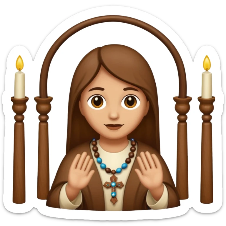 Rosario catolico. Con 10 cuentas por misterio y un solo centro  sticker