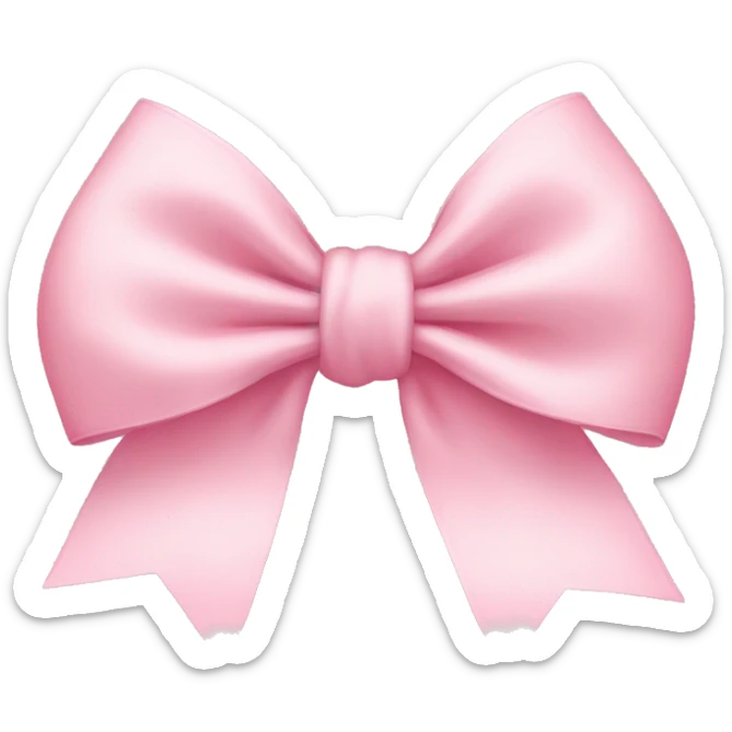 Light pink bow sticker