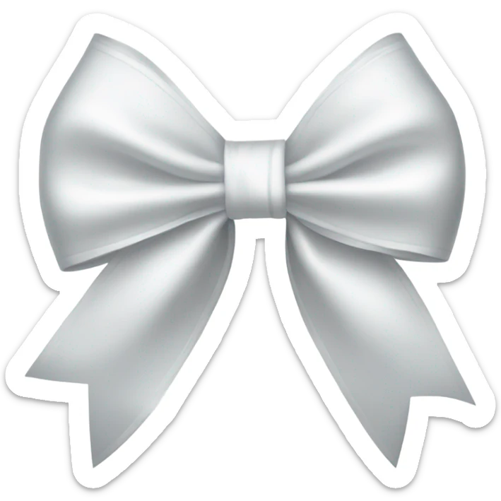 white satin bow sticker