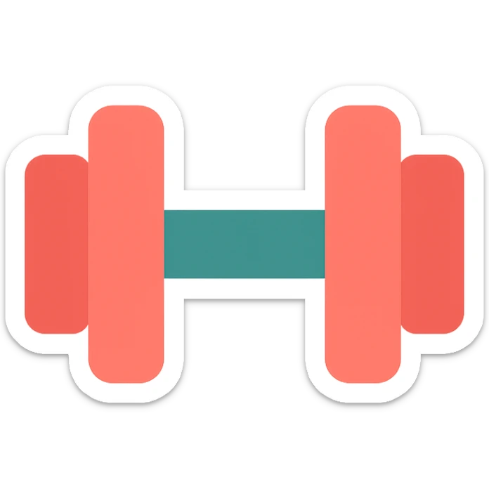 Convert this outline icon of a gym dodger to a color icon, keep the gym dodger theme, maintain a simple and clear design, use vibrant but not yellow colors. sticker