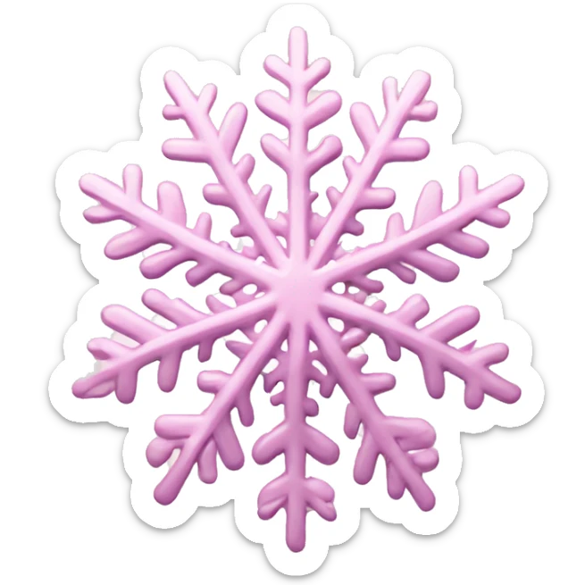 pastel pink snowflake  sticker