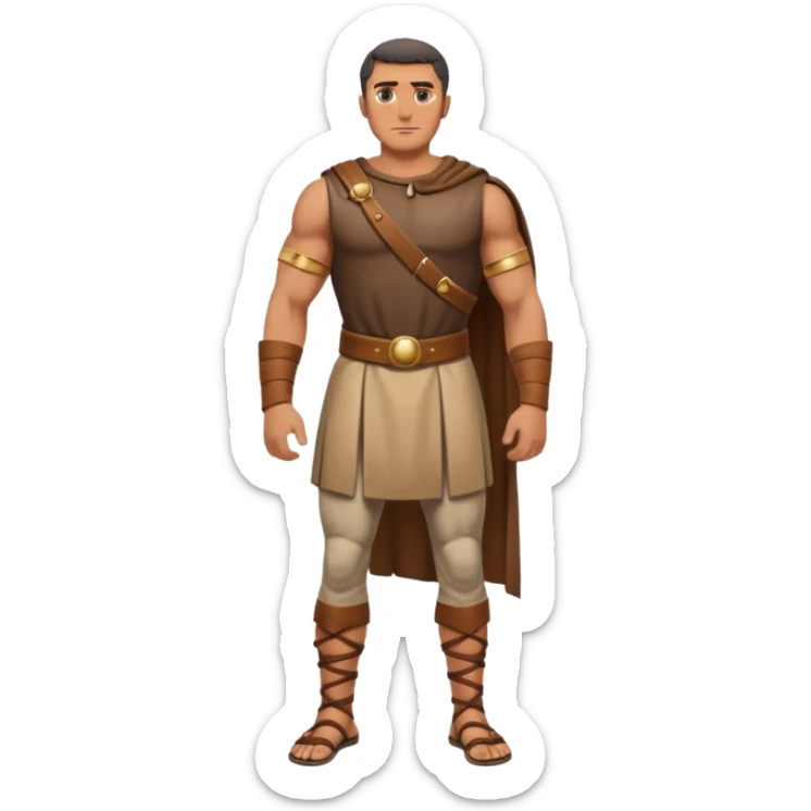rey fuerte y poderoso de la epoca púnica, foto del cuerpo entero sticker