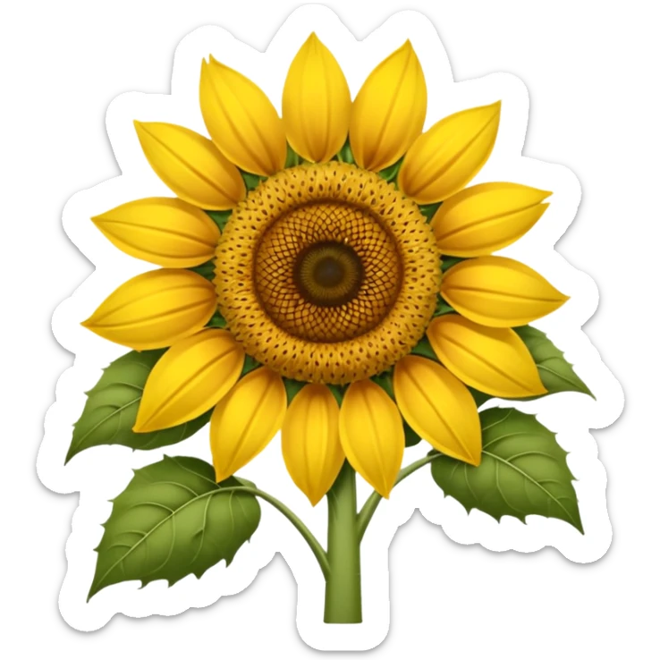 Noo, i want sunflower 🌻.  Just like this. With browner center. And without green sleaves
 sticker
