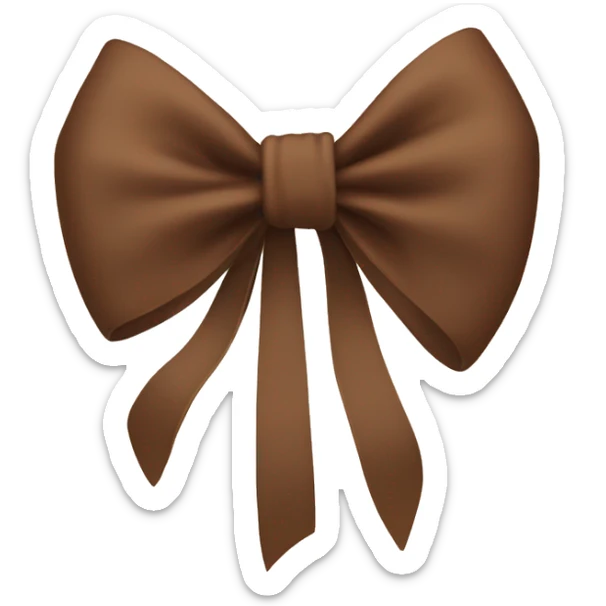 brown bow sticker