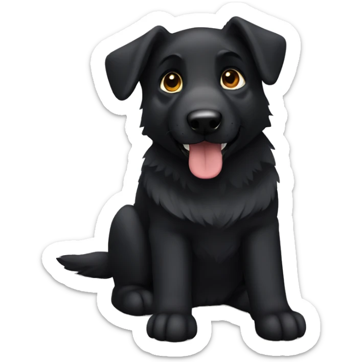 Black German shepherd  sticker