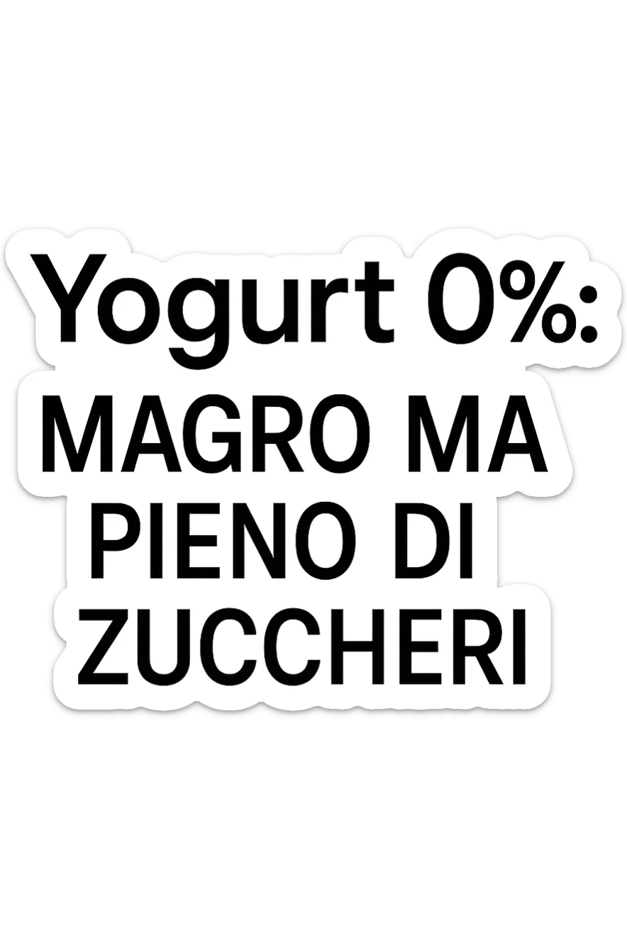 Yogurt 0%: magro ma pieno di zuccheri sticker