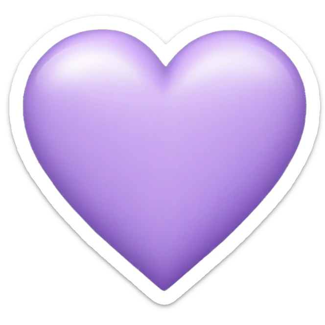 light purple heart sticker