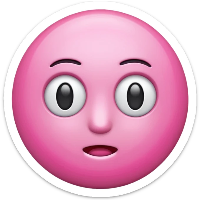 me haces un emoji de alerta en rosa tipo 3d ? te paso el código de color FDD2EF sticker