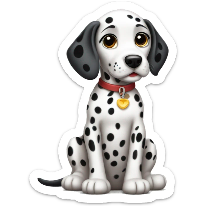 Dalmatian puppy sitting sticker