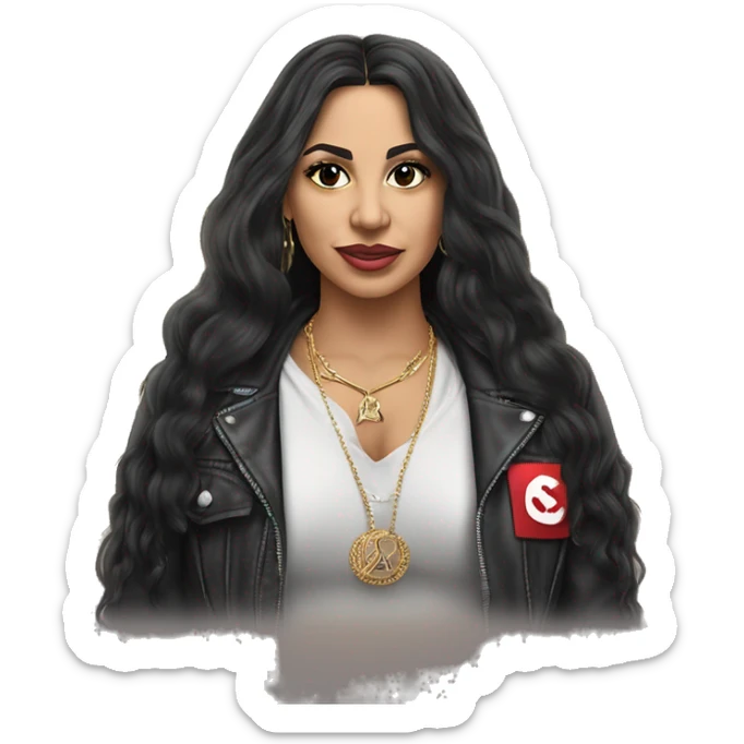 Villana Santiago Pacheco, known professionally as Villano Antillano, is a Puerto Rican rapper, singer and songwriter. She gained recognition in 2022 with the release of "Bzrp Music Sessions, Vol. 51" alongside producer. caucasian dark long hair sticker