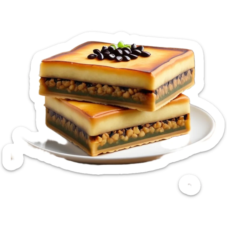 martabak manis-cinematic-realistic-martabak manis-dish-emoji,-depicted-as-a-single,-square-slice-of-sweet,-thick-martabak manis-with-a-rich,-indulgent-filling,-rendered-with-detailed-textures-and-vibrant,-appetizing-lighting sticker