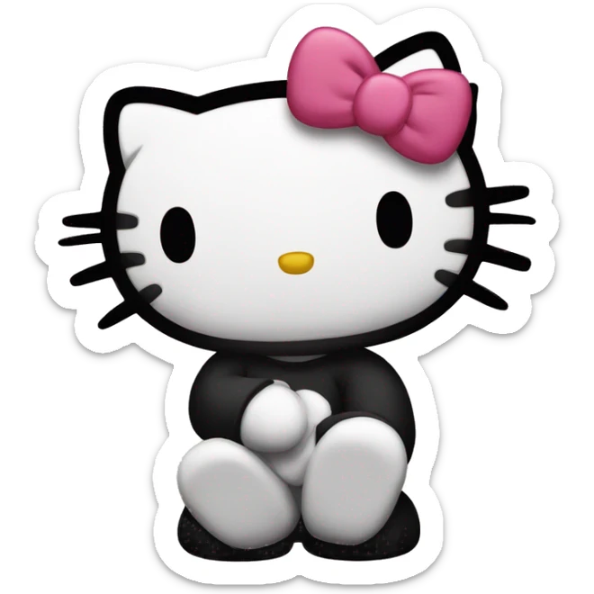 Angry hello kitty sticker