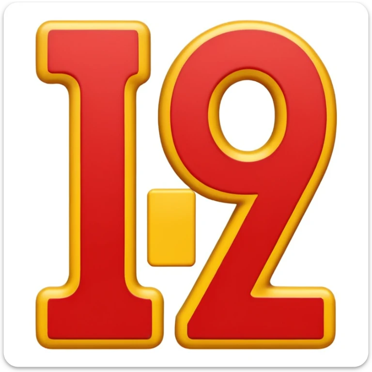 number 110 in the style of classic red 100 emoji, bold red numbers, two red underlines, yellow background sticker
