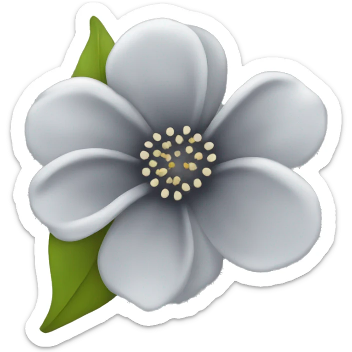 grey flower  sticker