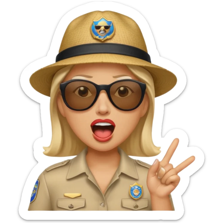 a karen mom yelling at somebody that wont take their dog out and is showing her badge but its fake sticker