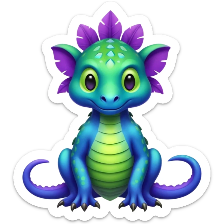  exotic tropical cyber-Litten-Linoone-Noibat-Fakémon-Pokémon-Vernid-creature sticker