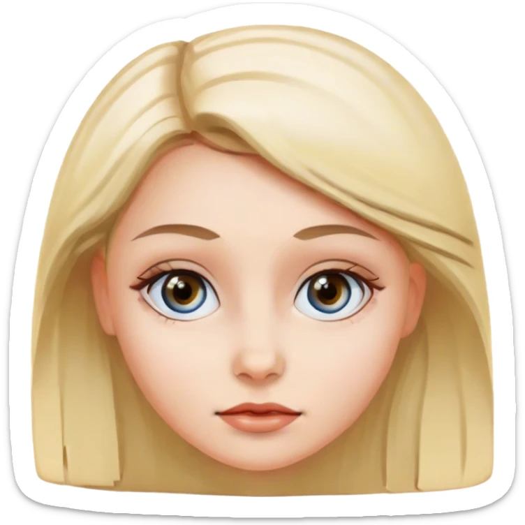 Same girl with different eyes  sticker