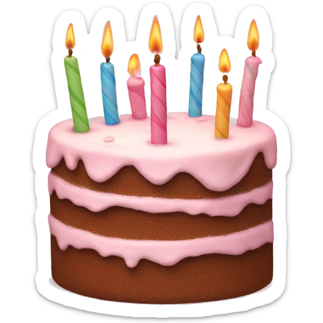 Birthday cake sticker