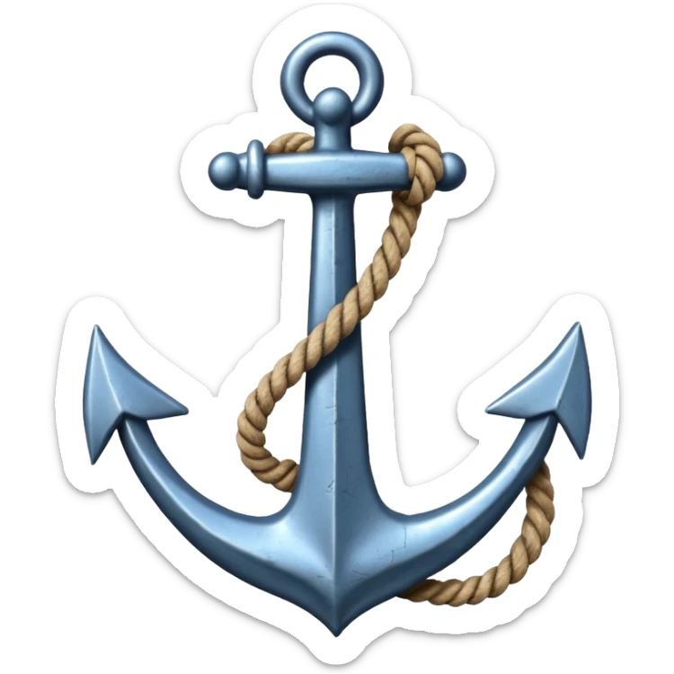 Je veux un emoji encre dans ce style là : ⚓ je veux qu’il représente sentimental par un noeud : 🪢 sticker