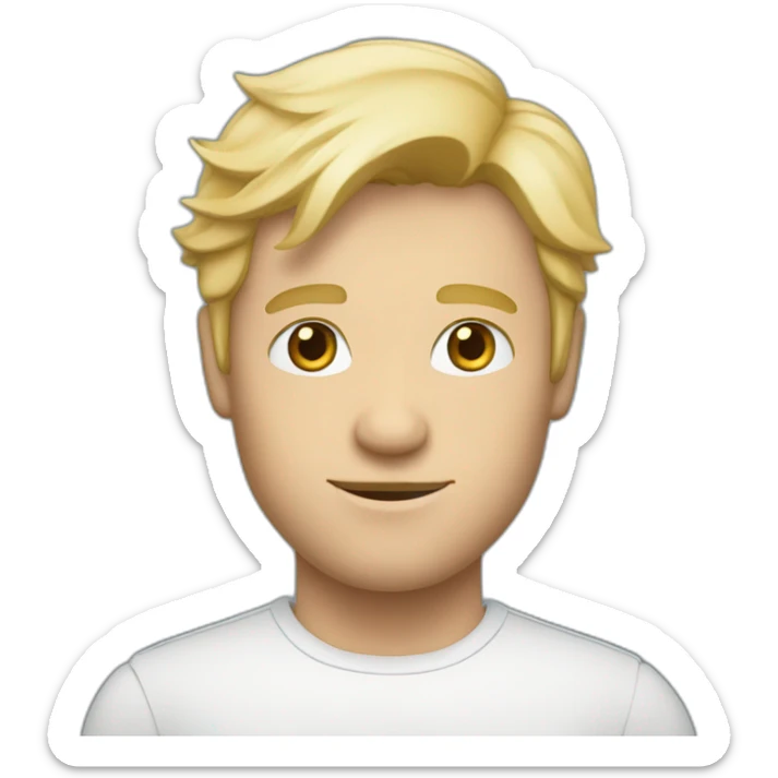 Homme cheveux blond avec un coupé anglaise , il a les yeux bleu sticker