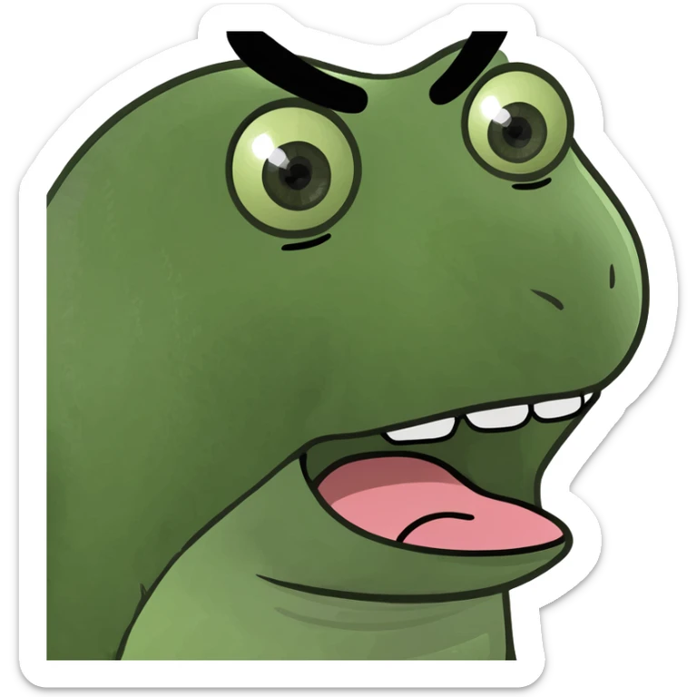 emoji for 'BRR BRR PATAPIM BRAINROT', silly face, wide eyes, tongue out, cartoon style sticker