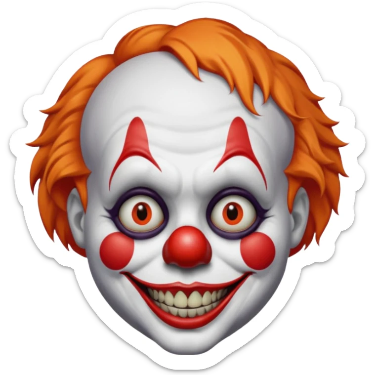 The clown from the movie IT With a little orange hair with the scary lip sticker